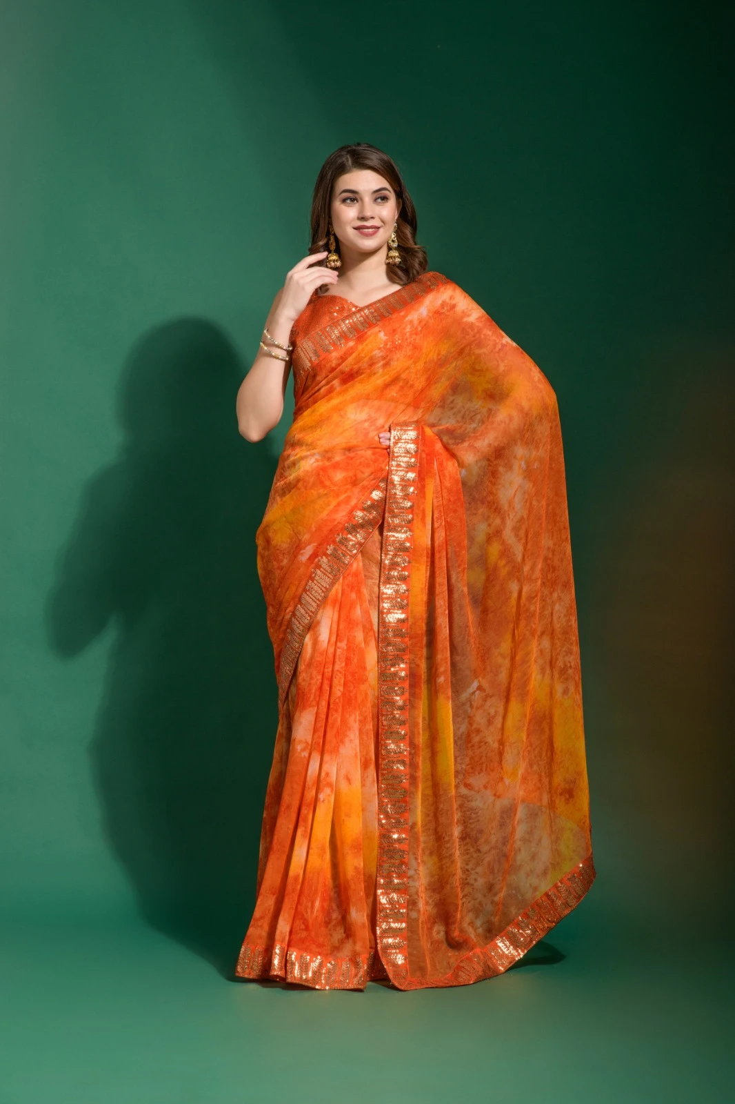 Vardan Ethnic Pv Floral Vol 12 Marble Chiffon Wholesale Fancy Sarees Catalog — Wholesale Sarees, MPA wholesale from Surat - Gallery Image 3
